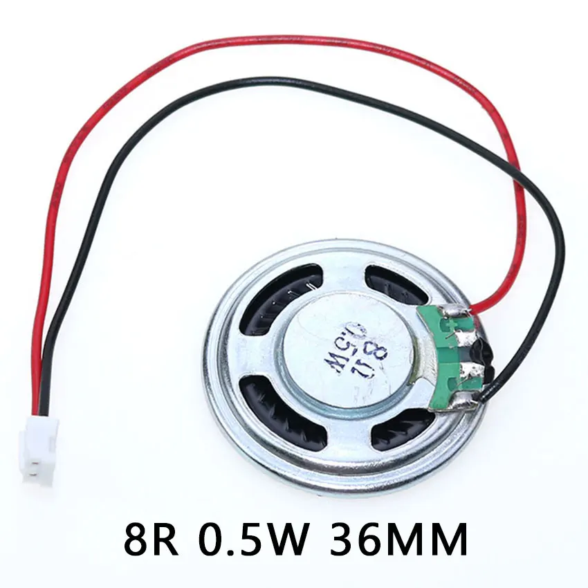 Altavoz ultrafino de 8 ohmios, altavoz de 0,5 vatios, 0,5 W, 8R, diámetro 23, 28, 30, 40, 50MM, 5CM de espesor con cable Terminal PH2.0, longitud 10 - imagen 3