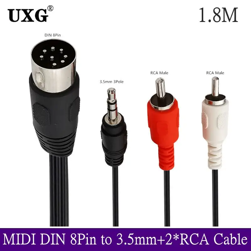 Cable MIDI DIN a 2RCA y 3.5mm - Vista principal
