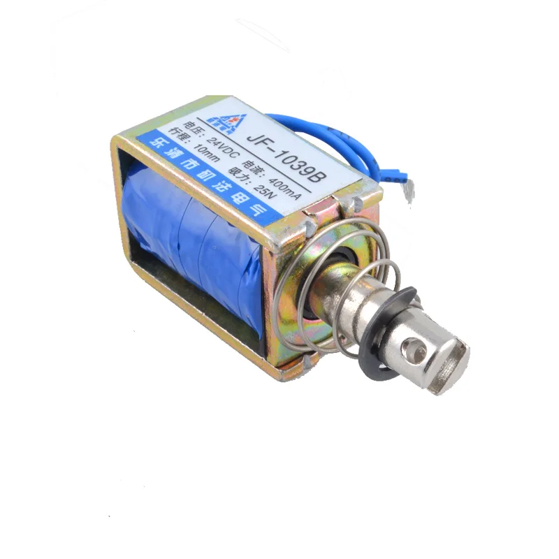 JF-1039B Solenoide Lineal 12V 25N Empuje 10mm