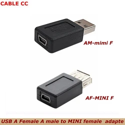 Adaptador USB 2.0 a Mini USB-B Macho-Hembra Negro