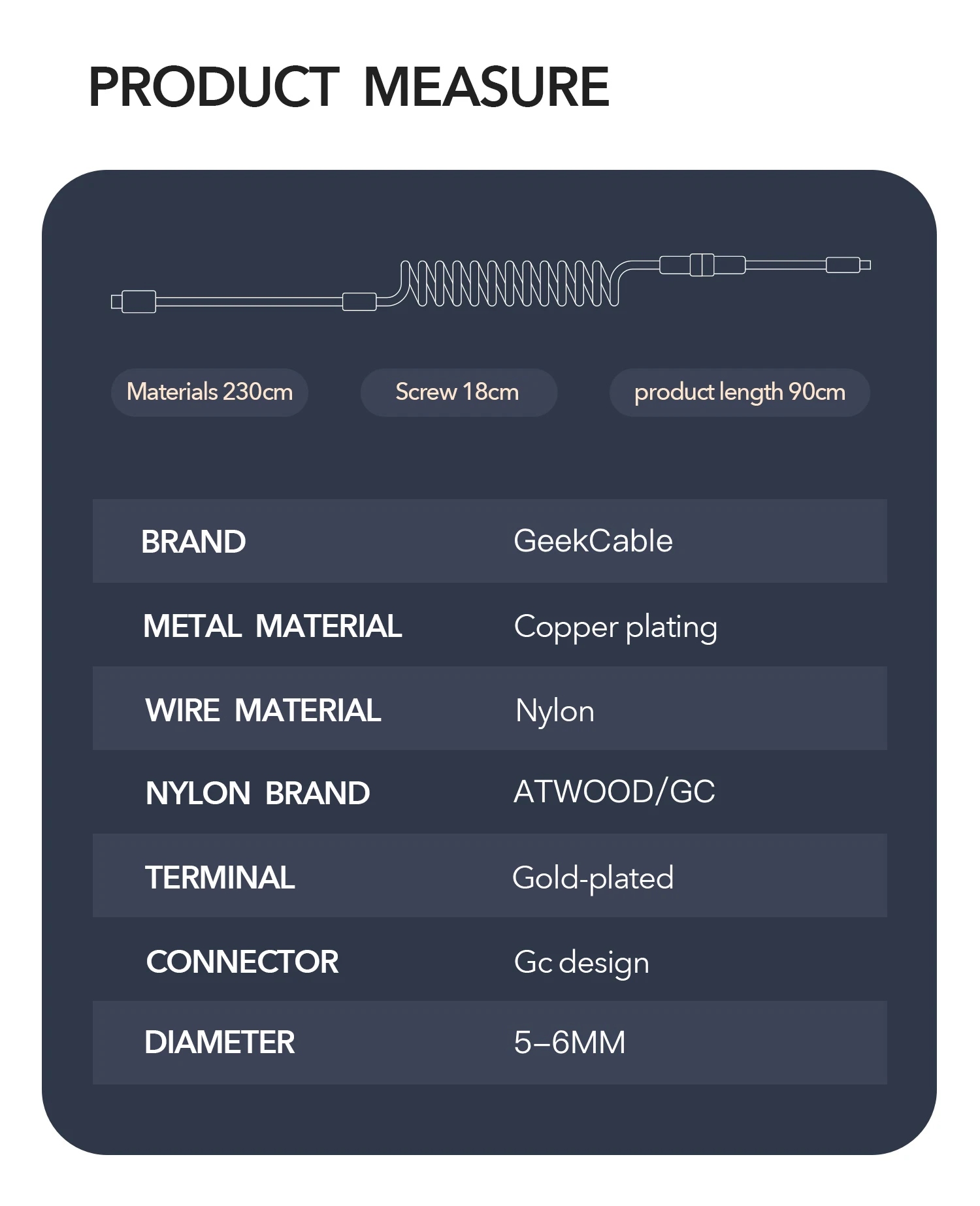 Una tabla de medición de producto con una regla y alambre