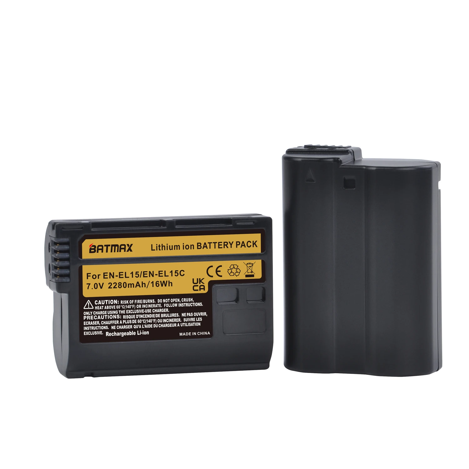 Batmax 2280mAh EN-EL15C batería EN-EL15 + cargador LED para Nikon Z5,Z6,Z6 ii,Z6 iii,Z7,Z7ii,Z8,ZF,D600,D610,D800,D810,D850 - imagen 2