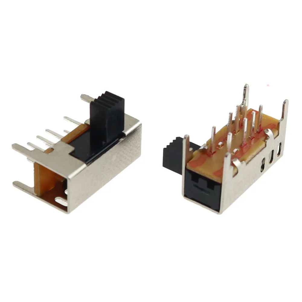 Interruptor deslizante con banda de oscilación de 3 archivos, miniinterruptor de fuente de alimentación Horizontal, encendido y apagado, 10 Uds. - imagen 5