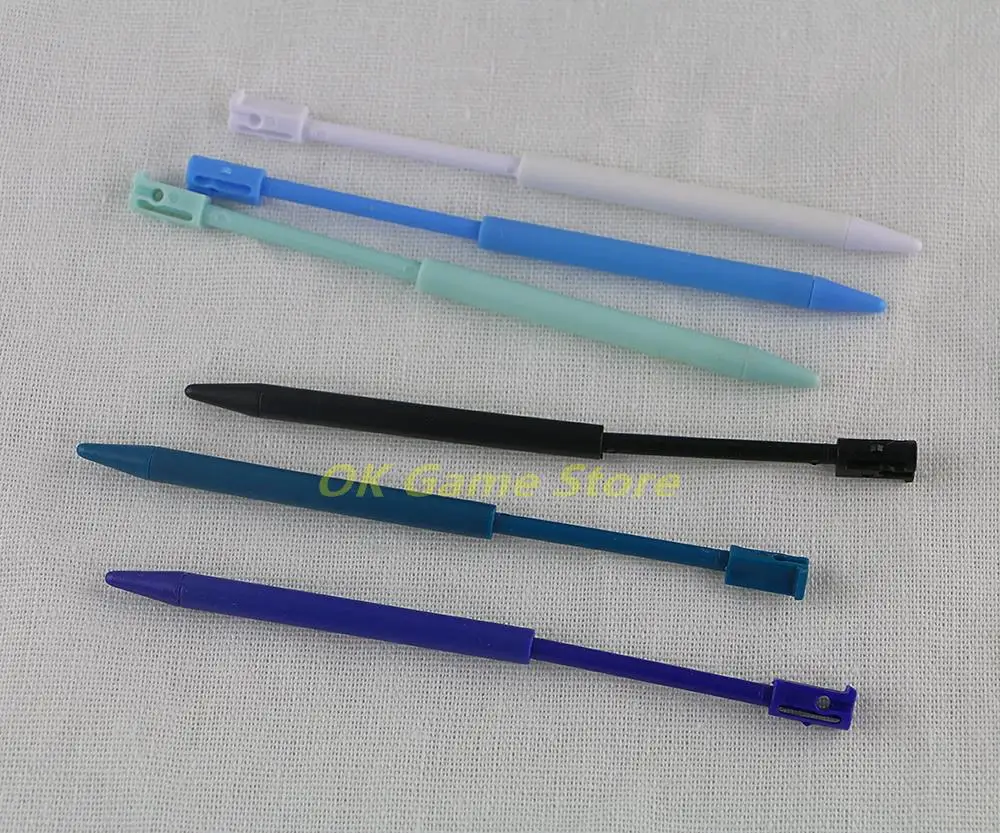 30 unids/lote bolígrafo táctil extensible de plástico colorido de alta calidad para lápiz óptico retráctil de plástico 3ds para consola 3DS - imagen 3