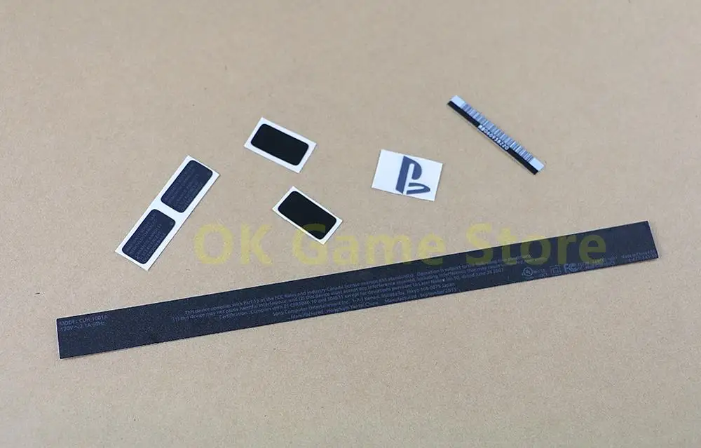 3 set/lote de sellos de etiquetas adhesivas de carcasa negra de repuesto para funda carcasa de PlayStation4 ps4 CUH-1001A - imagen 5
