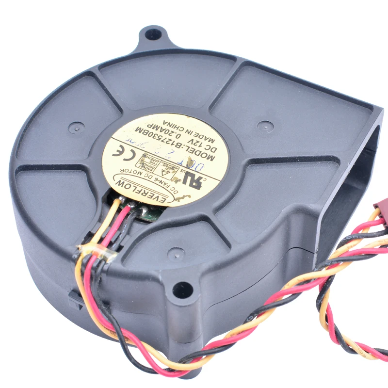 B127530BM EVERFLOW-ventilador de 7,5 cm, 75mm, 12V, 0.20A, 3 líneas, silencioso, turbo, ventilador de refrigeración - imagen 4