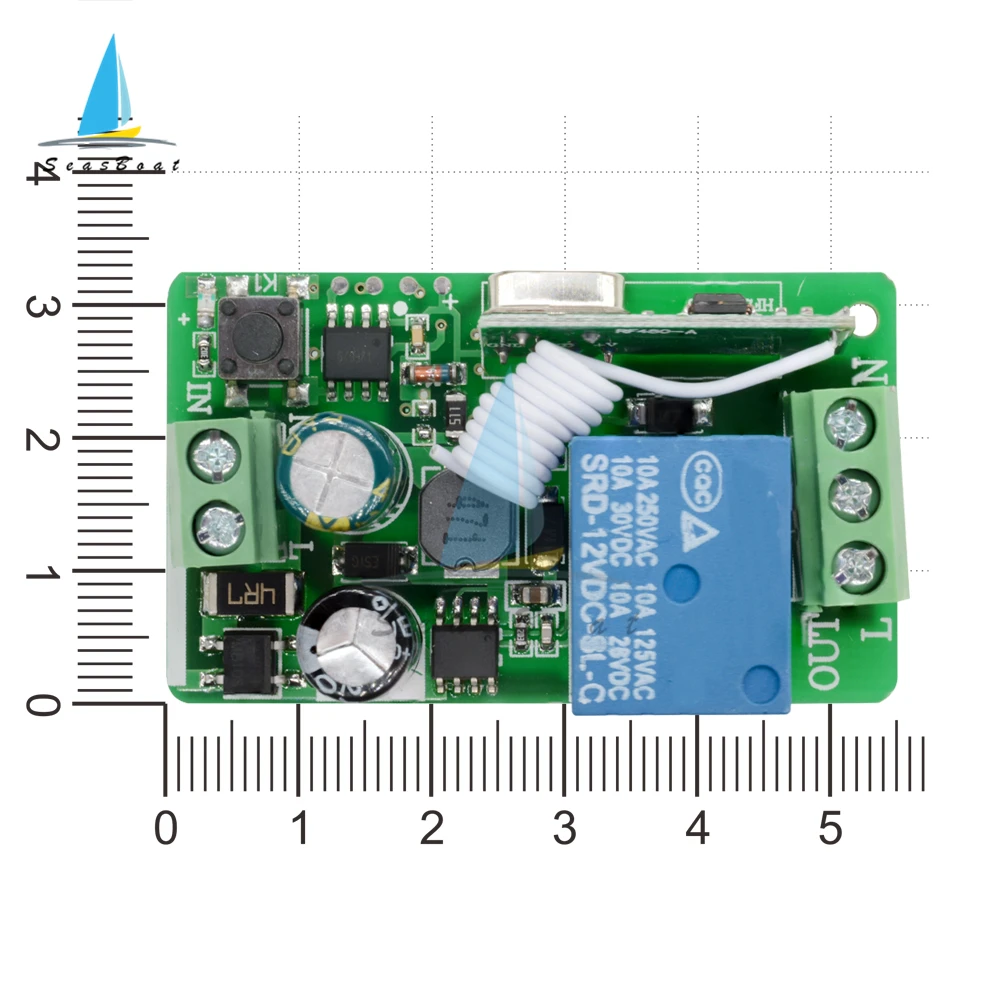 Control remoto inalámbrico para casa inteligente, transmisor y receptor de relé, 1 canal, 220 MHz, 315MHz, AC 433 V, 10A - imagen 5