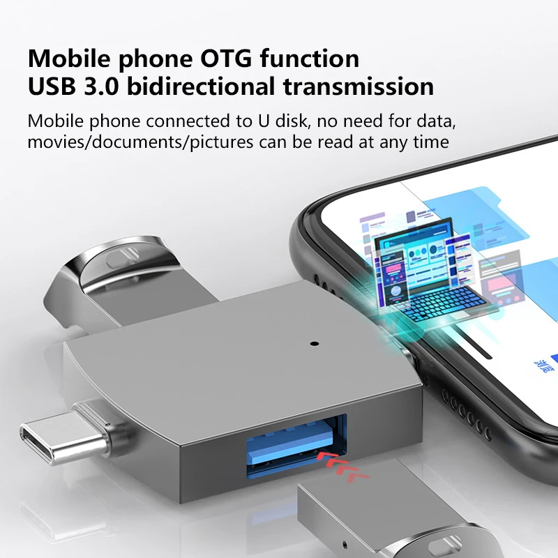 Adaptador USB OTG C54 3,0, unidad Flash portátil, ratón, teclado, auriculares, convertidor Compatible con teléfonos móviles Lightning tipo C - imagen 4