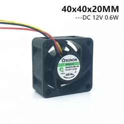 Ventilador SUNON 40mm 12V – Silencioso 3 pines para servidor