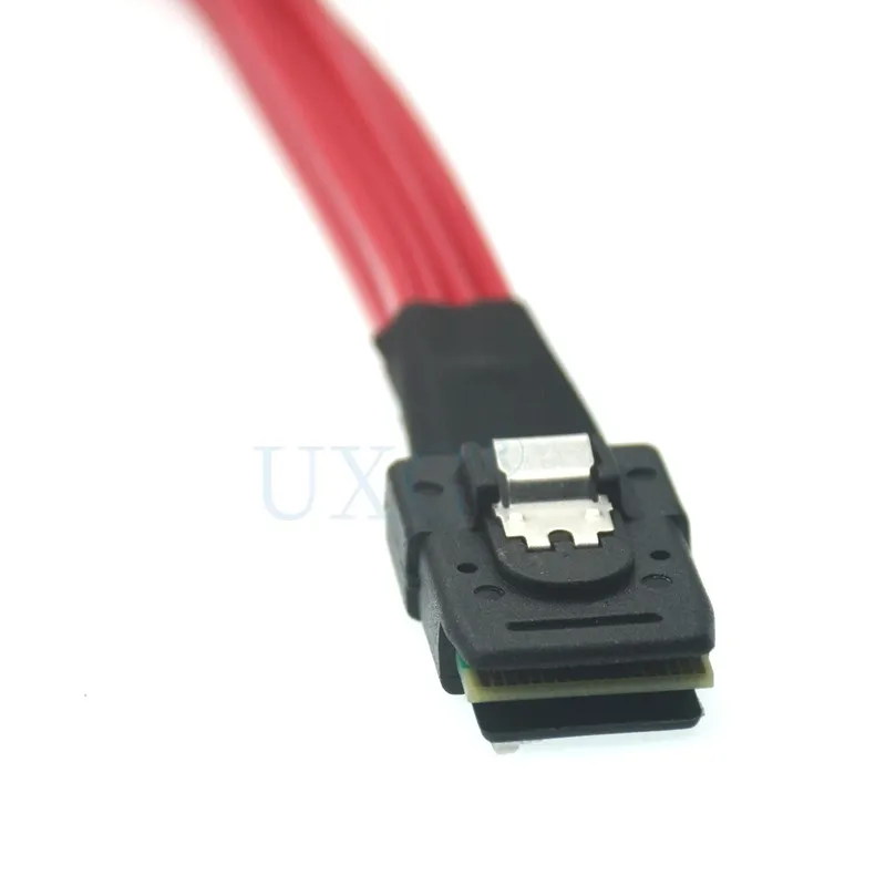 Cable interno Mini SAS 4i SFF-8087 de 36 pines a SAS 4x SFF-8482 de disco duro SAS de 29 pines alimentado por conectores Molex de 4 pines - imagen 3