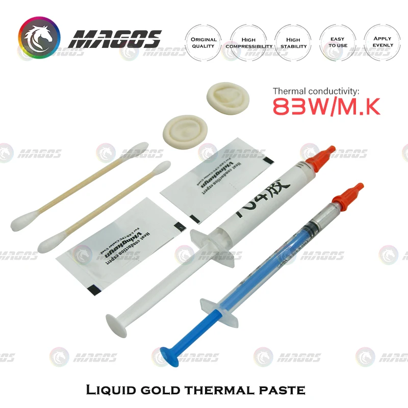 Pasta de disipador de calor de silicona de Metal líquido, 83 w/m-k, grasa para AMD, Intel, CPU, GPU, refrigeración de ordenador, disipador de calor compuesto VGA, 1g - imagen 5