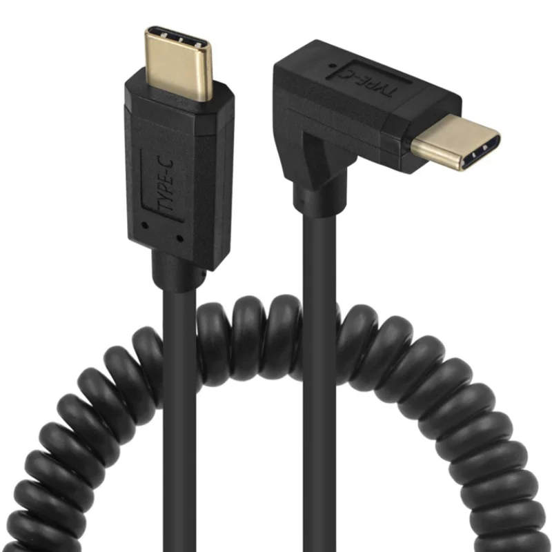 Cable retráctil de resorte macho a macho USB3.1 tipo C curvo de alta calidad de 180cm 4K @ 60Hz 10Gbps para teléfonos móviles Macbook Pro/Air - imagen 5
