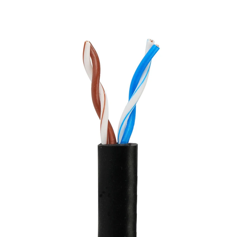 Línea telefónica de 100m, 4 núcleos, 0,5, negro, para exteriores, par trenzado de cobre puro, se puede utilizar como cable de red - imagen 4