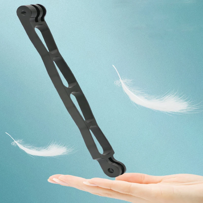 Brazo de extensión de Selfie de aluminio, varilla alargada, soporte negro para cámara de acción insta360 One R X Gopro Max DJI Osmo - imagen 4