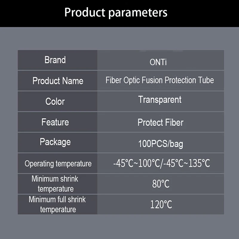 Tubo Termorretráctil Fibra Óptica 60mm – Protección Fusión Cable Óptico