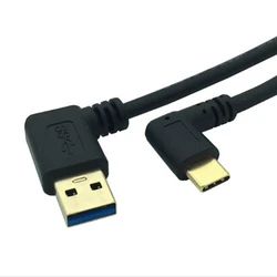 Cable USB-C Carga Rápida 3A 90 Grados - Oro, Huawei/Xiaomi/Samsung