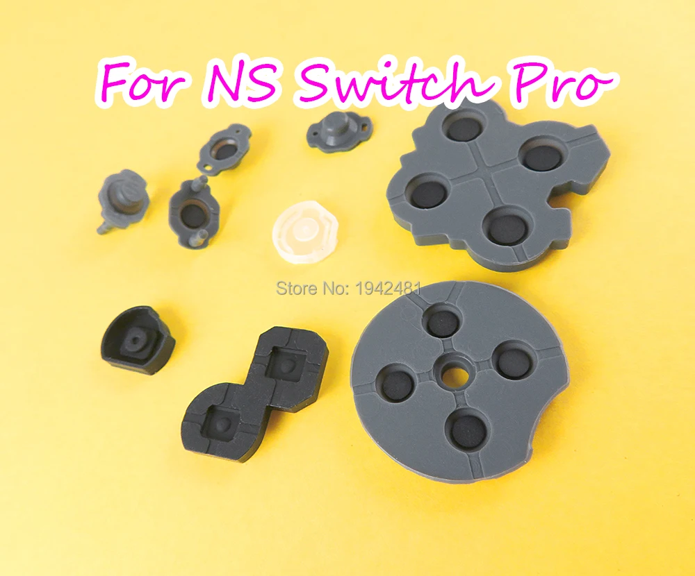 5 Juegos para controlador NS Pro, reparación de botones de silicona, botón cruzado ABXY, almohadilla de goma conductora para controlador Nintendo Switch Pro - imagen 2