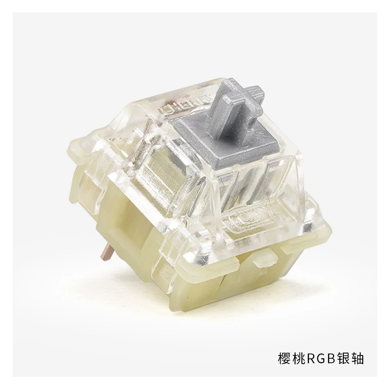 Interruptor de teclado mecánico Cherry MX Original, interruptor de eje rosa silencioso plateado, rojo, negro, azul, marrón, interruptor RGB transparente de cereza de 3 pines - imagen 5