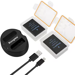 KingMa-Kit de batería recargable EN EL14, Cargador USB Dual para Nikon P7000, P7100, P7700, P7800, D3100, D3200, D3300, D3400, D5300