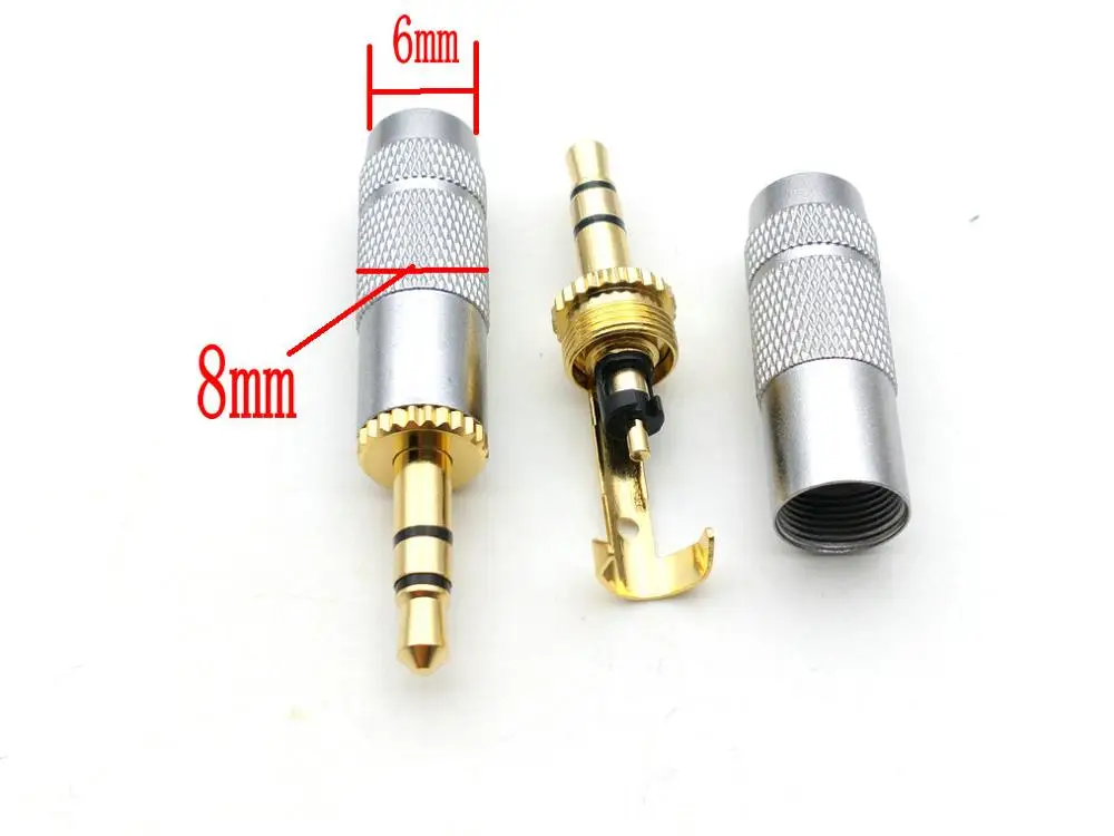 Cable de reparación de auriculares, Conector de soldadura, 1/8 ", 3,5mm, macho, 3 polos, estéreo, 20 Uds. - imagen 2