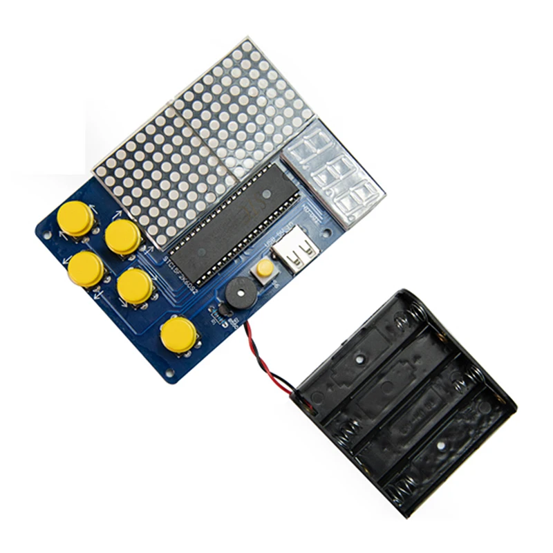 Juego de soldadura electrónica clásica Retro, avión de serpiente de carreras con estuche acrílico, Mini consola de juegos, Kit de juego DIY - imagen 4