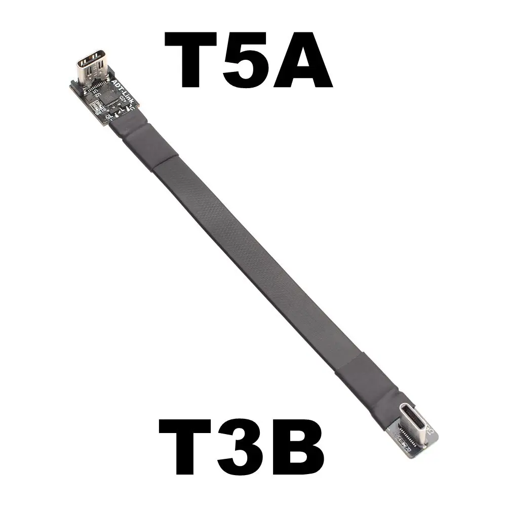 ADT-Cable de cinta plana para fotografía aérea, conector USB 3,1 tipo C macho a hembra, ángulo de arriba/abajo, 3A, USB C, FPC, FPV, para HDTV, AV, Gopro DSLR - imagen 5