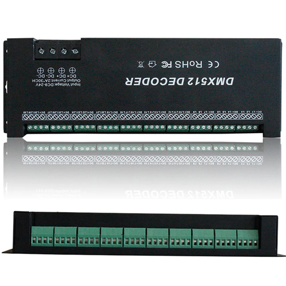 Controlador de luz led RGB DMX 512, decodificador de 30 canales, DMX512, 30 canales x 2A, para tira de luces LED, DC9-24V, 60A - imagen 5