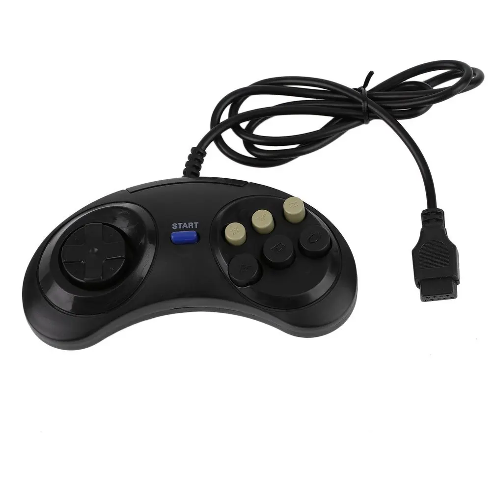 Para controlador de juego SEGA Genesis Megadrive para controlador de mango de 16 bits Gamepad de 6 botones para accesorios de juego SEGA MD
