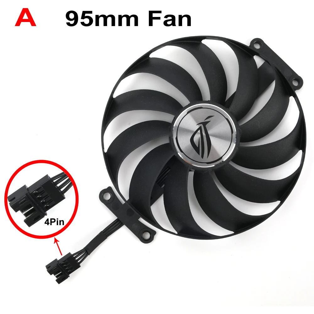 Ventilador de refrigeración de 95MM CF1010U12S, reemplazo para ASUS ROG Strix GeForce RTX 3060 Ti 3070 3080 3090 3070Ti 3080Ti, tarjeta gráfica de vídeo - imagen 3