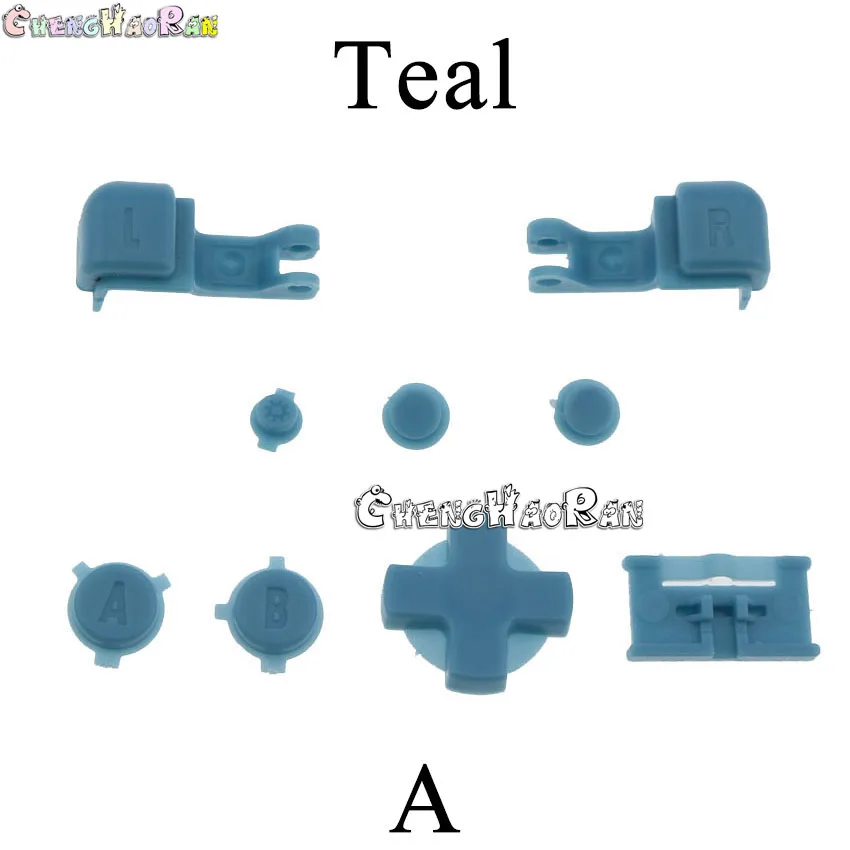 Juego de botones completos de plástico para GameBoy Advance SP, set de botones para GBA SP A B Select, encendido y apagado, kit de botones L R, almohadilla D, 20 colores, A--S - imagen 2