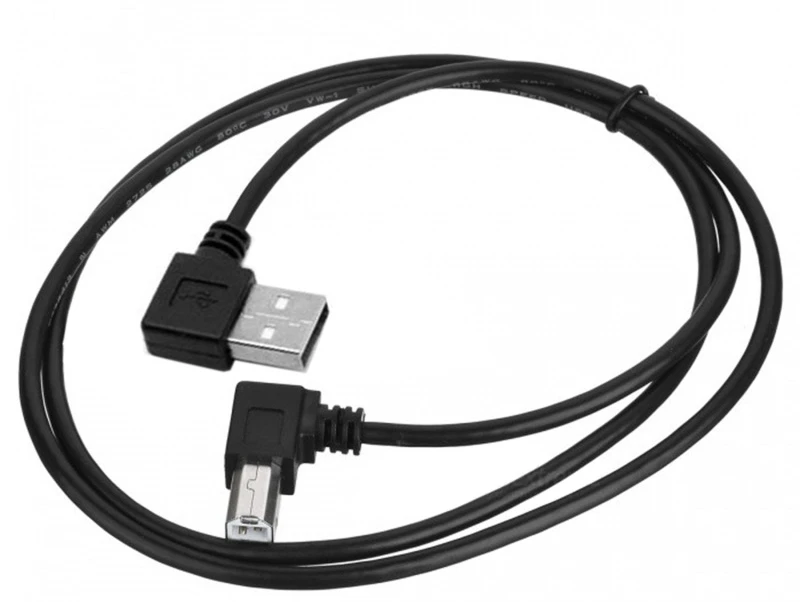 Ángulo recto izquierdo USB 2,0 A macho a USB B macho tipo B BM escáner de impresora de ángulo recto cable de 90 grados 30cm 1m 1,5m Cable en ángulo BM - imagen 3