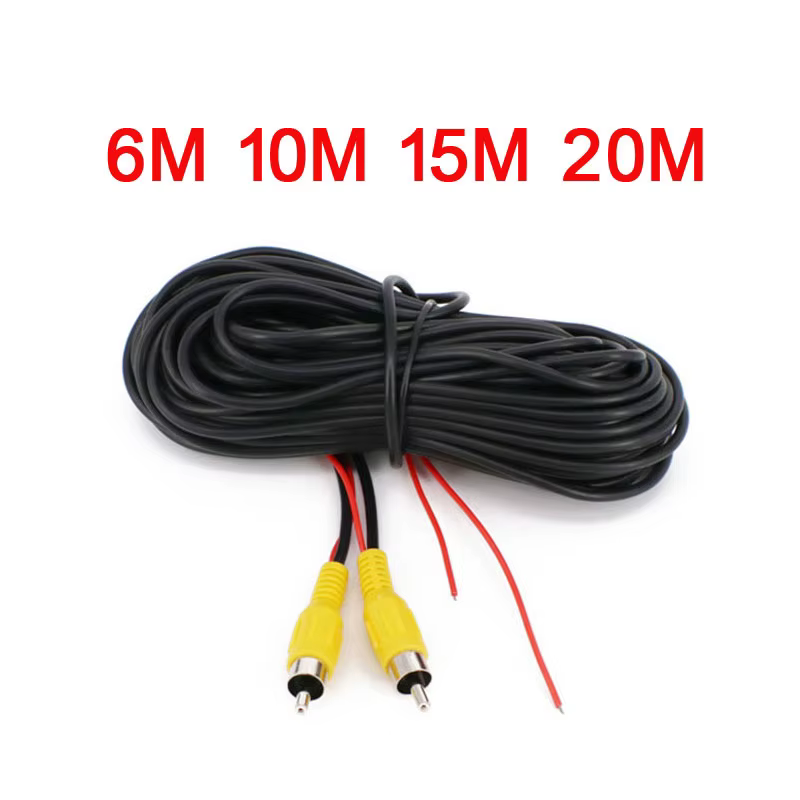 Cable RCA Macho a Macho 6 Metros para Cámara de Retroceso Coche y Camión