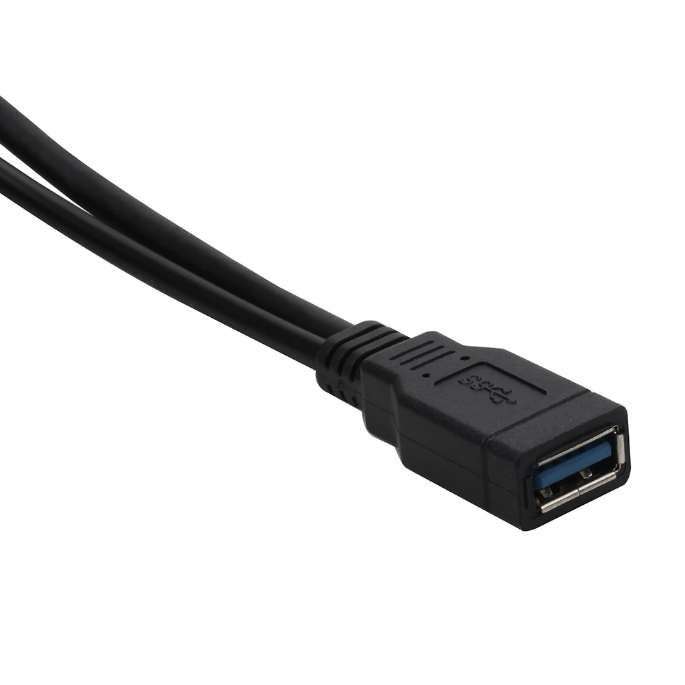 30 cm para disco duro móvil de 2,5 "USB 3,0 hembra a doble USB3.0 + 2,0 macho Cable de extensión Y de datos de energía adicional - imagen 4