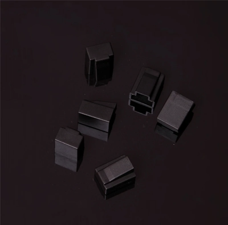 Tapa antipolvo RJ45 para enchufe de módulo RJ45 para CAT5e cat6e, cubierta protectora de silicona, negro transparente, envío gratis, 200 Uds. - imagen 2