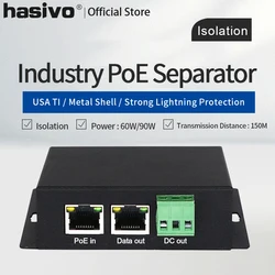 Inyector PoE Industrial 90W Gigabit 12V Alta Eficiencia