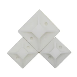Base autoadhesiva para cable con cremallera 20-40 mm blanco