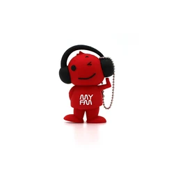 Pendrive USB rojo para niños diseño música almacenamiento portátil