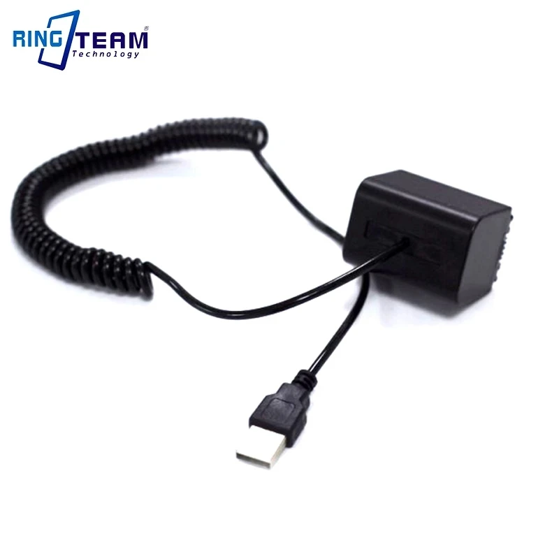 Batería simulada de NP-FV30, NP-FV40, NP-FV50, NP-FV70, acoplador de CC para cámaras Sony DVD SR HC Serial, luz y Monitor - imagen 2