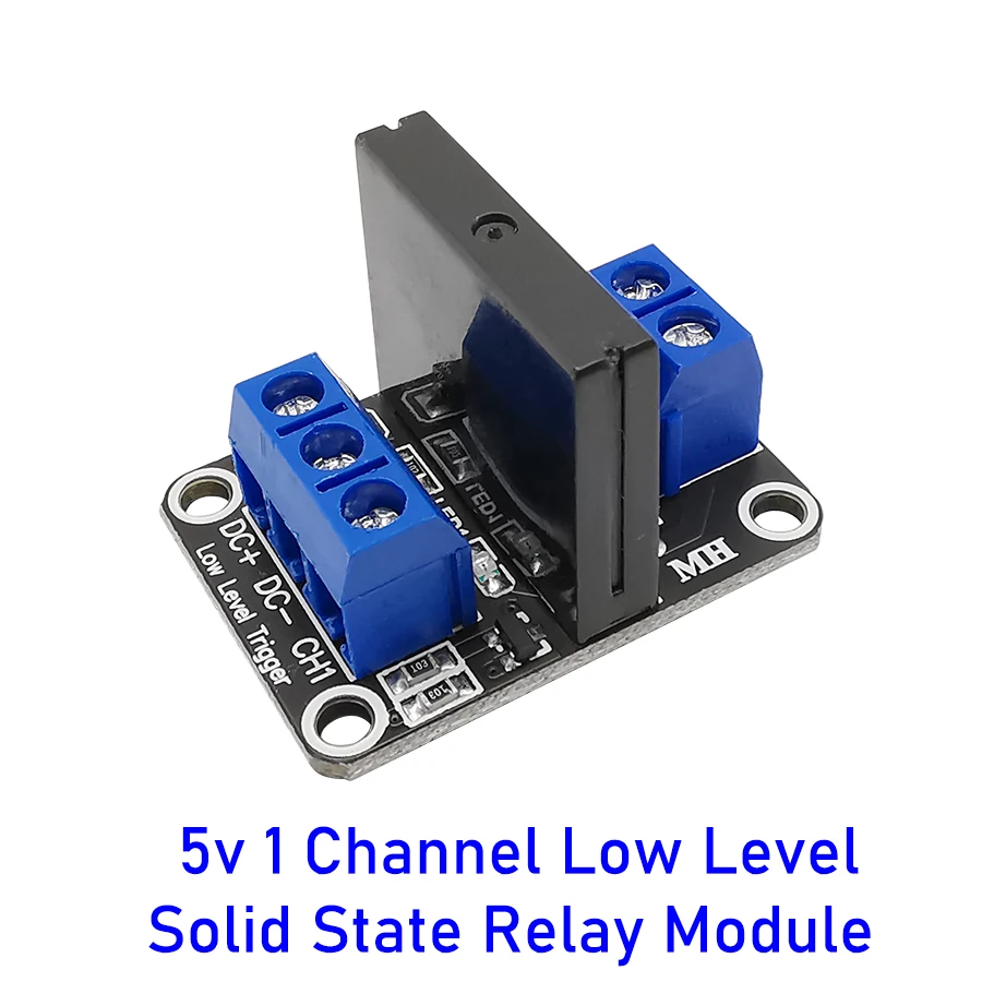 Módulo de placa de relé de disparo de bajo nivel de estado sólido, 5V CC, 1 canal G3MB-202P SSR, salida de 240V 2A con fusible resistivo g3mb 202p, 1 ud.