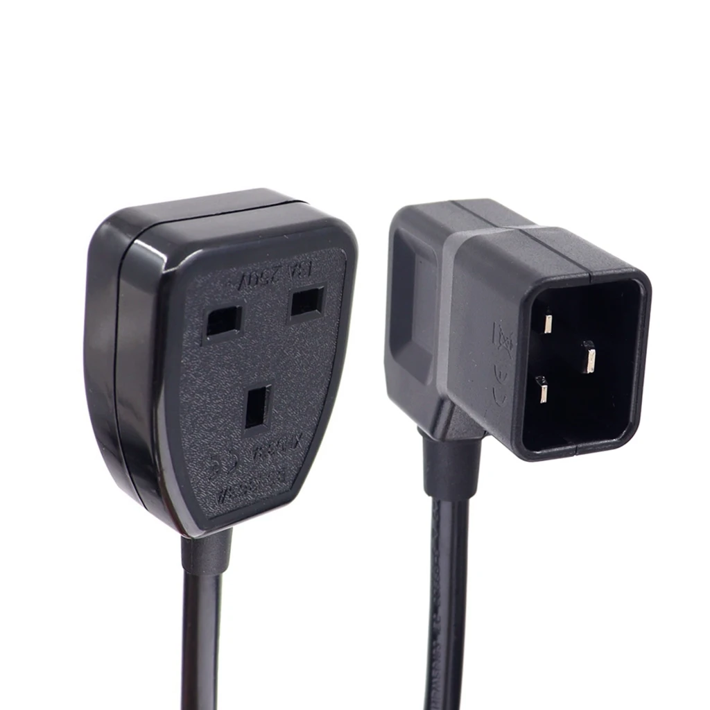Cable convertidor de enchufe hembra IEC C20 a UK, Cable de alimentación UPS C20 macho, enchufe de 16A a UK 13A hembra, BS1363