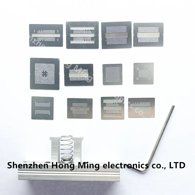 Plantillas de Reballing BGA de calor directo de memoria, plantilla de soporte para DDR1, DDR2, DDR3, DDR5, DR2-3, DDR3-2, GDDR5, reparación de retrabajo de soldadura