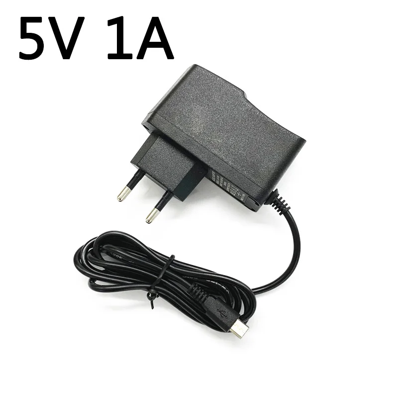 Adaptador de fuente de alimentación AC 100-240V a DC 5 V 1A 1000MA 5 V Volt para Módulo de cargador de batería de litio 18650, placa de carga Micro USB