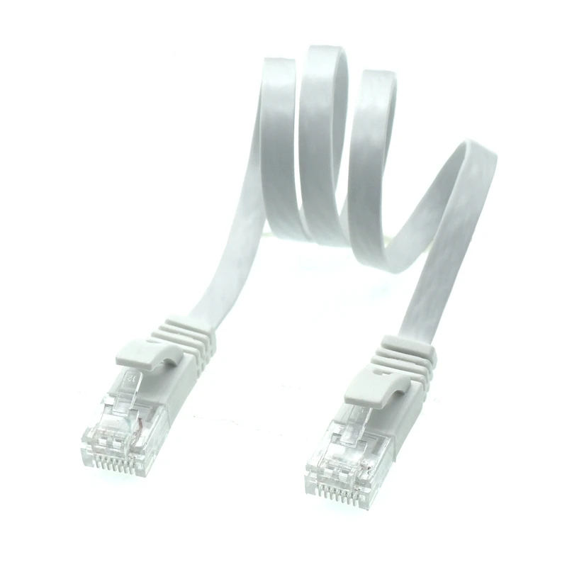 Cable corto CAT6 de 20cm, 50cm, 1m, 3 pies, Cable de red Ethernet UTP plano, parche RJ45, Cable LAN, Color negro, blanco, azul, 5m, 10m, 20m, 30m - imagen 4