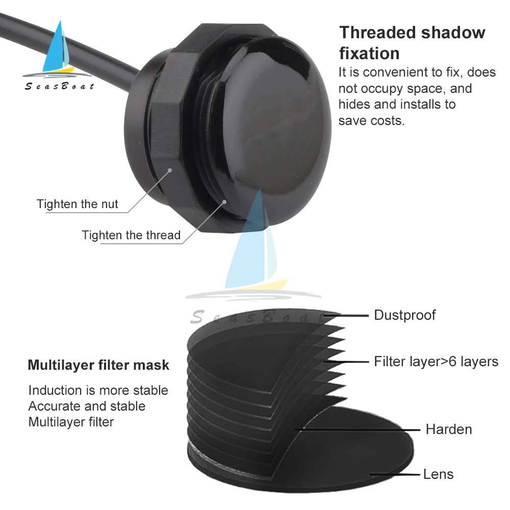 Active Infrared Sensor Relay Output DC 5V-24V Intelligent Sensor Switch Photoelectric Human Body Automatic Infrared Sensor - imagen 2