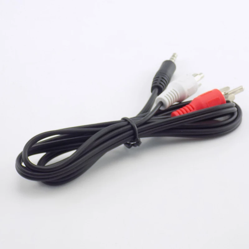 Cable de extensión de Audio estéreo para ordenador portátil, cable adaptador AV de 1M y 3,5mm macho a 2 conectores RCA para altavoz, TV, DVD, MP3/MP4 - imagen 5