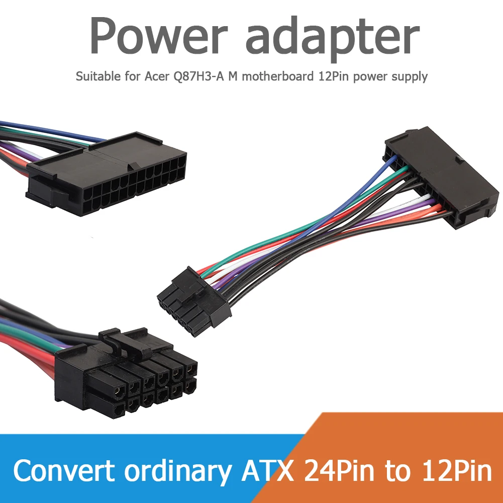 Adaptador de Cable de alimentación de la placa base, fuente de alimentación ATX de 24 a 12 Pines, 15cm, 12 Pines, Q87H3-AM para Acer, 12 pines - imagen 3