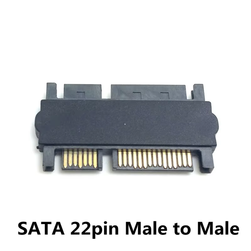 Convertidor adaptador SATA macho a SATA macho Sata de 22 pines con Cable de datos de alimentación SATA hembra a macho de 7 pines + 15 pines - imagen 4