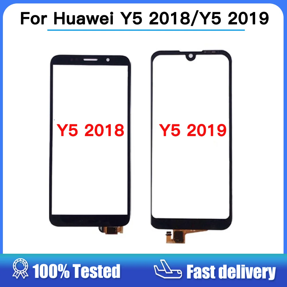 Pantalla táctil de alta calidad para Huawei Y5 2018 / Y5 Prime 2018, Panel táctil, digitalizador, Sensor, lente de vidrio frontal, Y5 2019