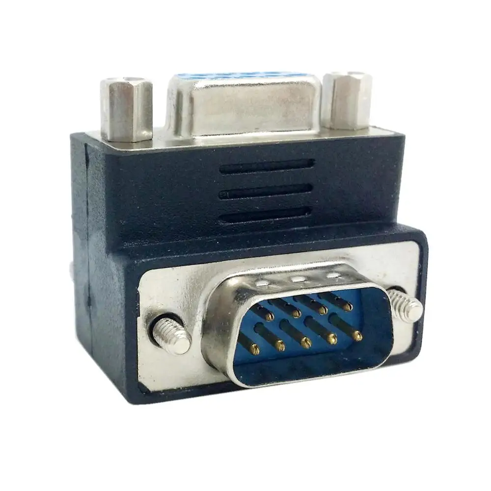 Adaptador Tornillo Macho Hembra RS232 D-Sub 9Pin 270° UXG