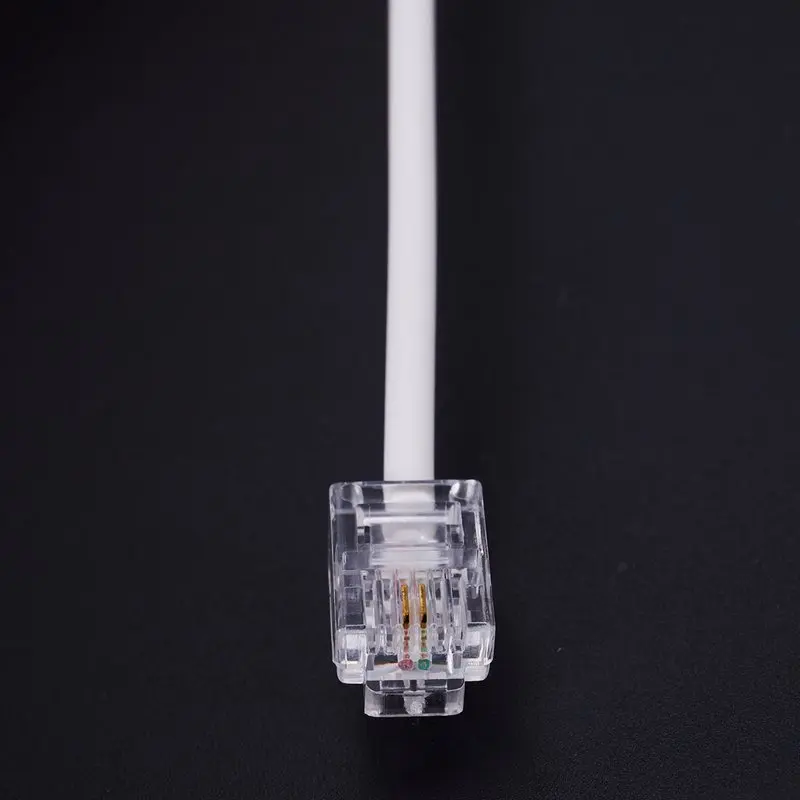1pcs 10m RJ11 Telephone Connector Extension Cable White - imagen 5